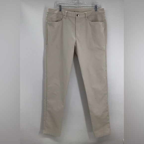 Lululemon Men’s ABC Warpstreme Stretch Casual Pant Tofino Color Size 36 x 34 - Picture 2 of 9